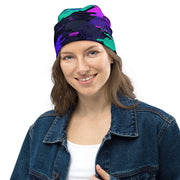 Cyberveil Iridescent Glitch CAMO Beanie - Head