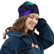 Cyberveil Iridescent Glitch CAMO Beanie - Head
