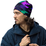 Cyberveil Iridescent Glitch CAMO Beanie - S - Head