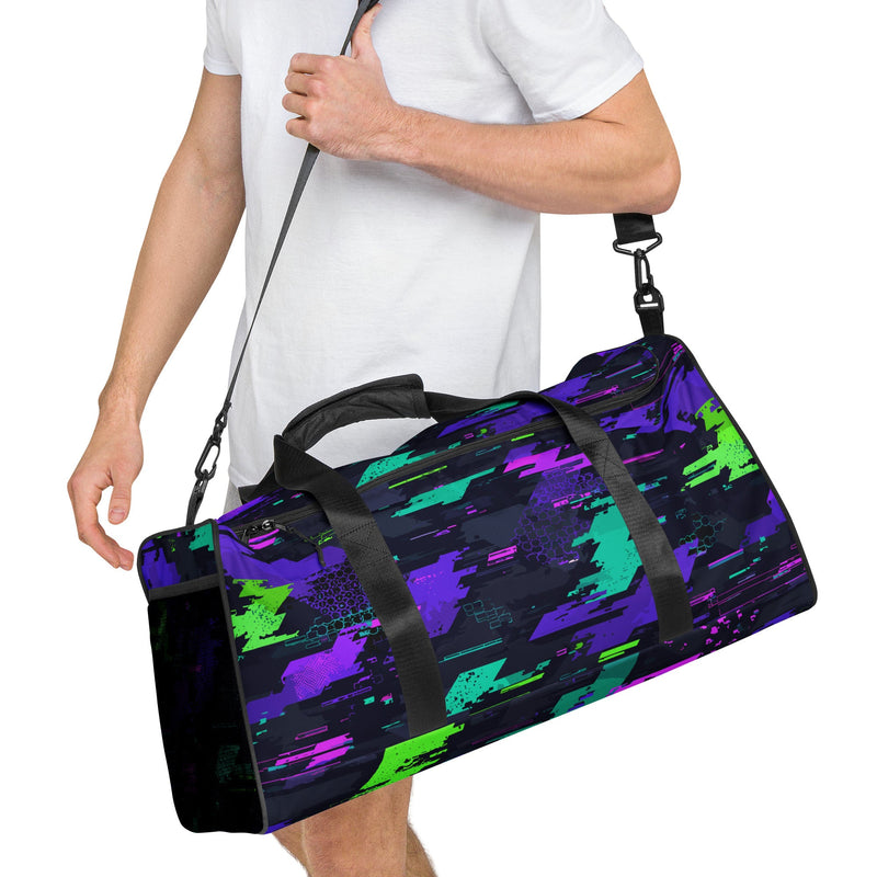 Cyberveil Iridescent Glitch CAMO Duffle Bag
