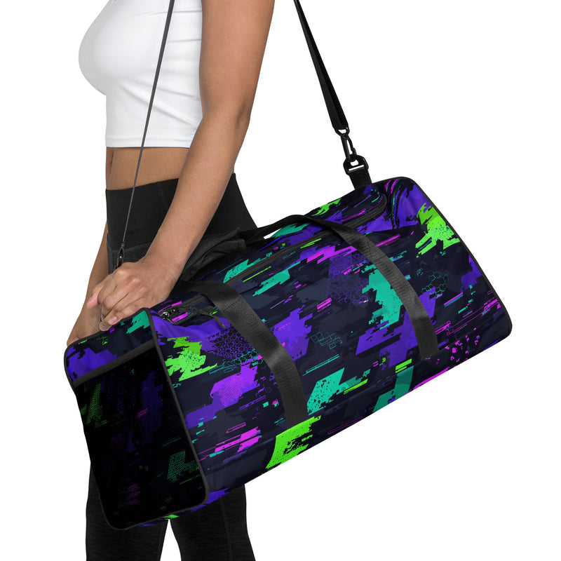 Cyberveil Iridescent Glitch CAMO Duffle Bag