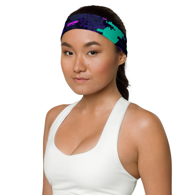 Cyberveil Iridescent Glitch CAMO Headband - Head