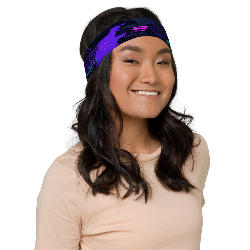 Cyberveil Iridescent Glitch CAMO Headband - Head