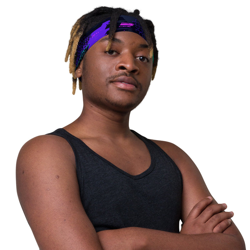 Cyberveil Iridescent Glitch CAMO Headband - Head