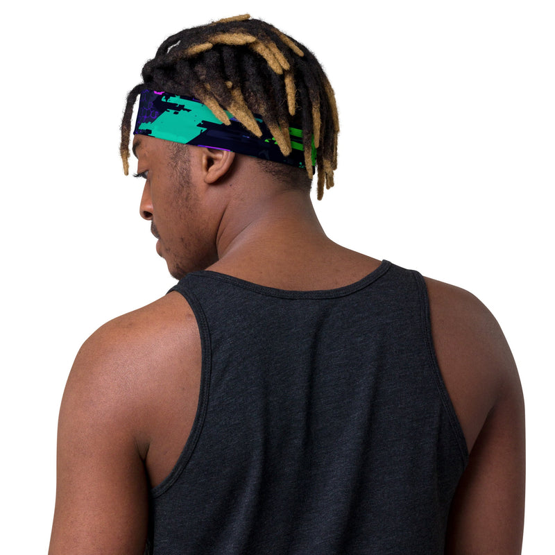 Cyberveil Iridescent Glitch CAMO Headband - Head
