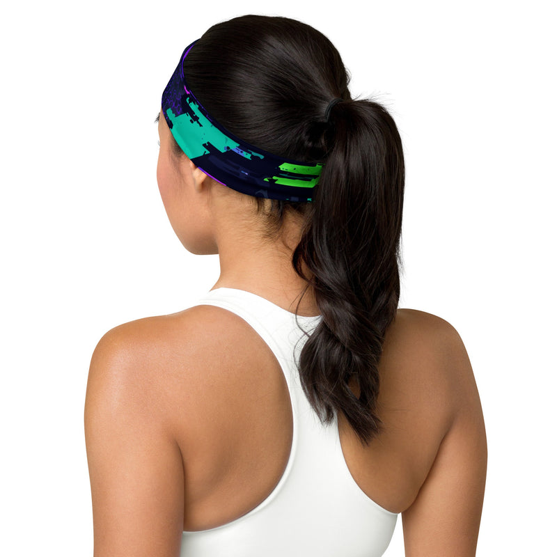 Cyberveil Iridescent Glitch CAMO Headband - Head
