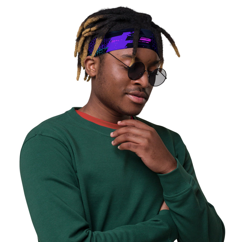 Cyberveil Iridescent Glitch CAMO Headband - Head