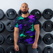 Cyberveil Iridescent Glitch CAMO Mens Athletic T-Shirt - XS - Shirt