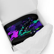 Cyberveil Iridescent Glitch CAMO Mens High-Top Canvas Shoes