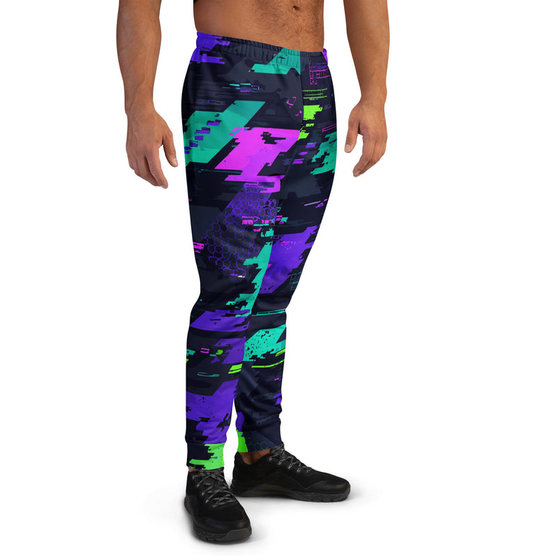 Cyberveil Iridescent Glitch CAMO Mens Joggers - Men