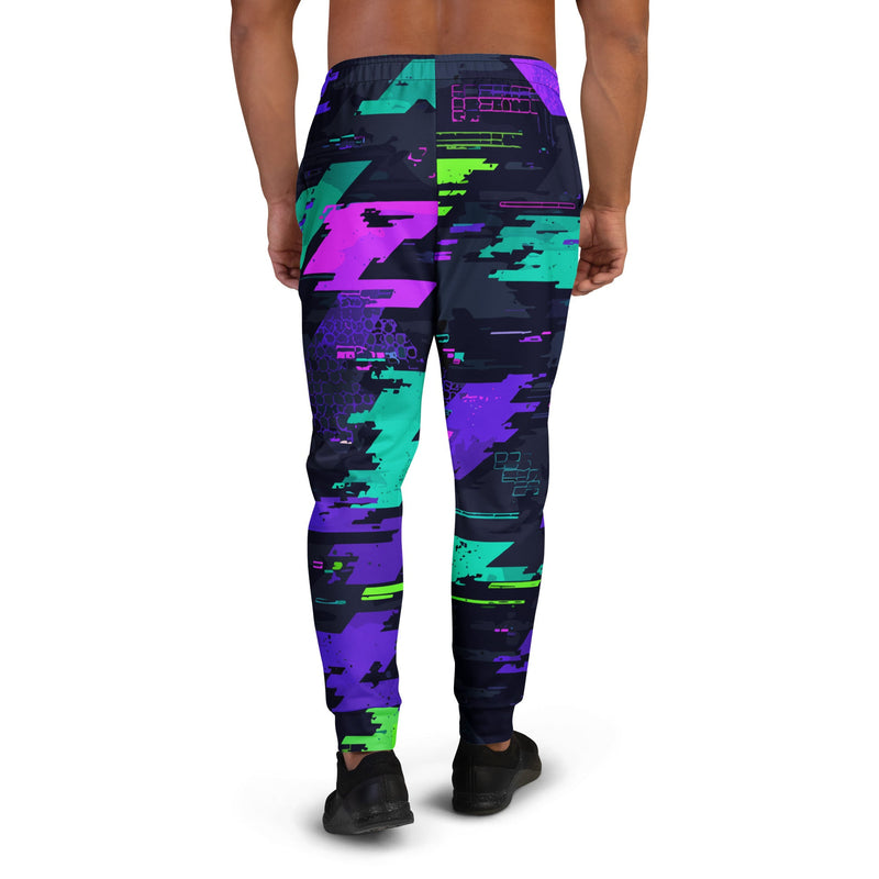 Cyberveil Iridescent Glitch CAMO Mens Joggers - Men