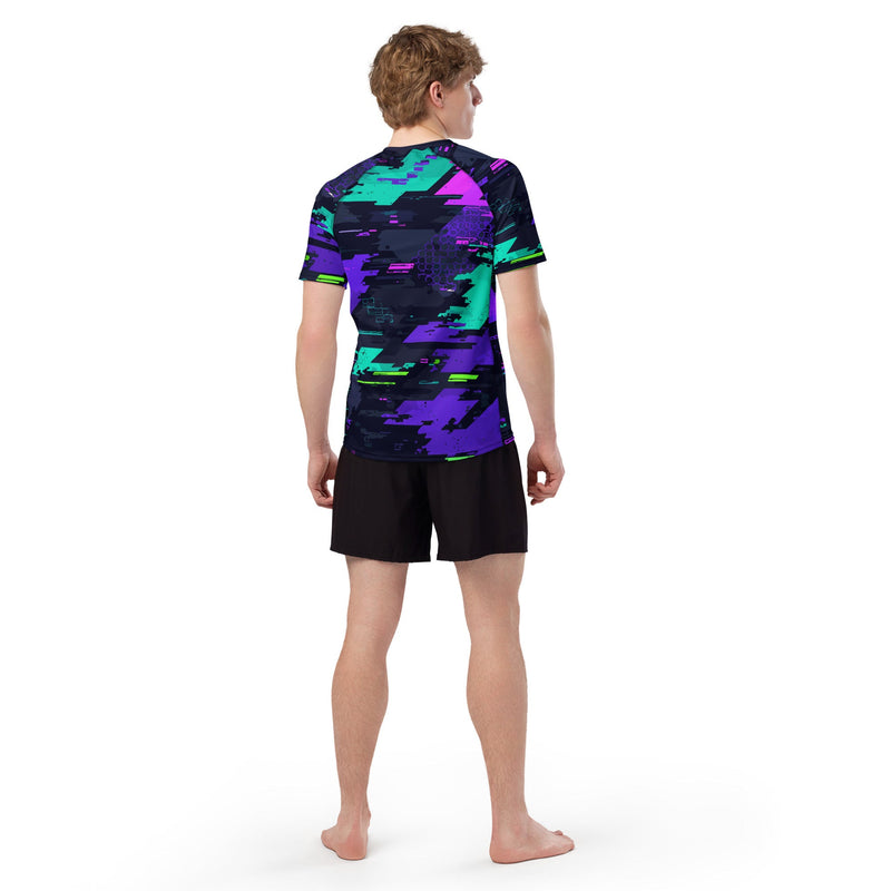 Cyberveil Iridescent Glitch CAMO men’s rash guard
