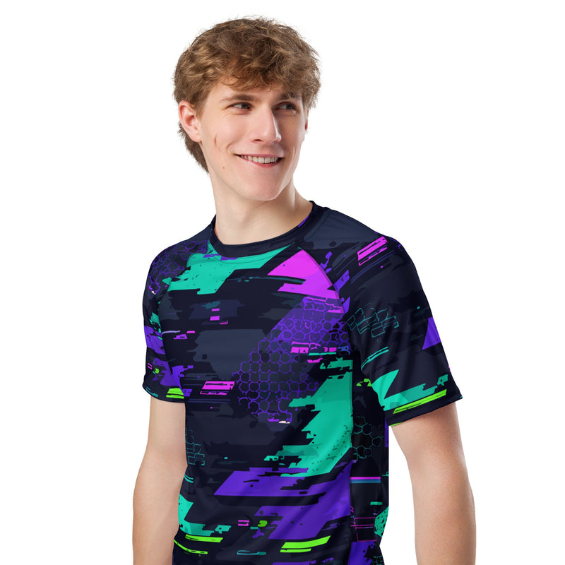Cyberveil Iridescent Glitch CAMO men’s rash guard