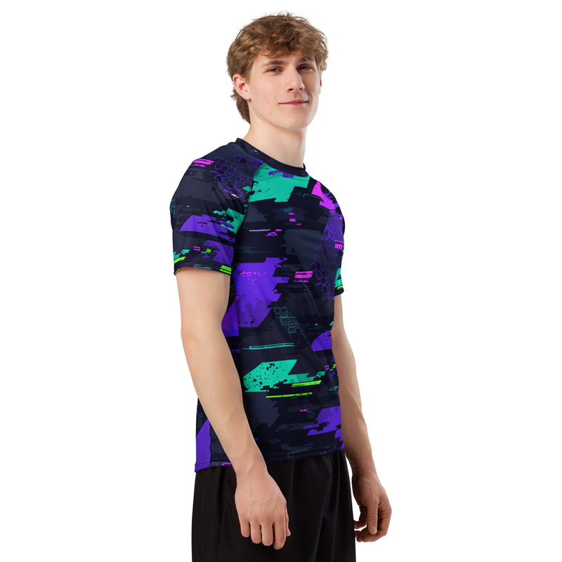 Cyberveil Iridescent Glitch CAMO men’s rash guard