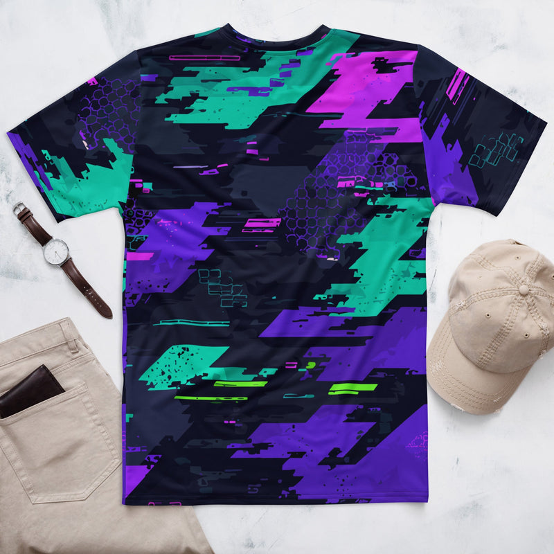 Cyberveil Iridescent Glitch CAMO Mens T-Shirt - Shirt - Tee