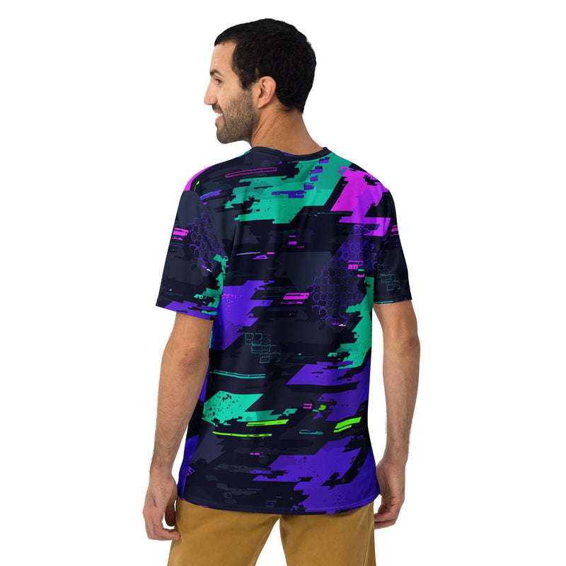 Cyberveil Iridescent Glitch CAMO Mens T-Shirt - Shirt - Tee