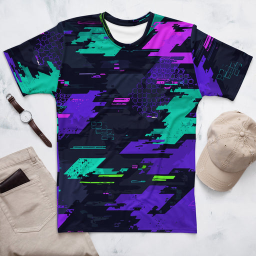 Cyberveil Iridescent Glitch CAMO Mens T-Shirt - XS - Shirt - Tee