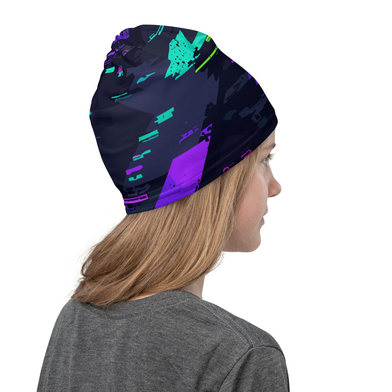 Cyberveil Iridescent Glitch CAMO Neck Gaiter - Head