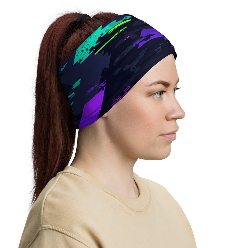 Cyberveil Iridescent Glitch CAMO Neck Gaiter - Head