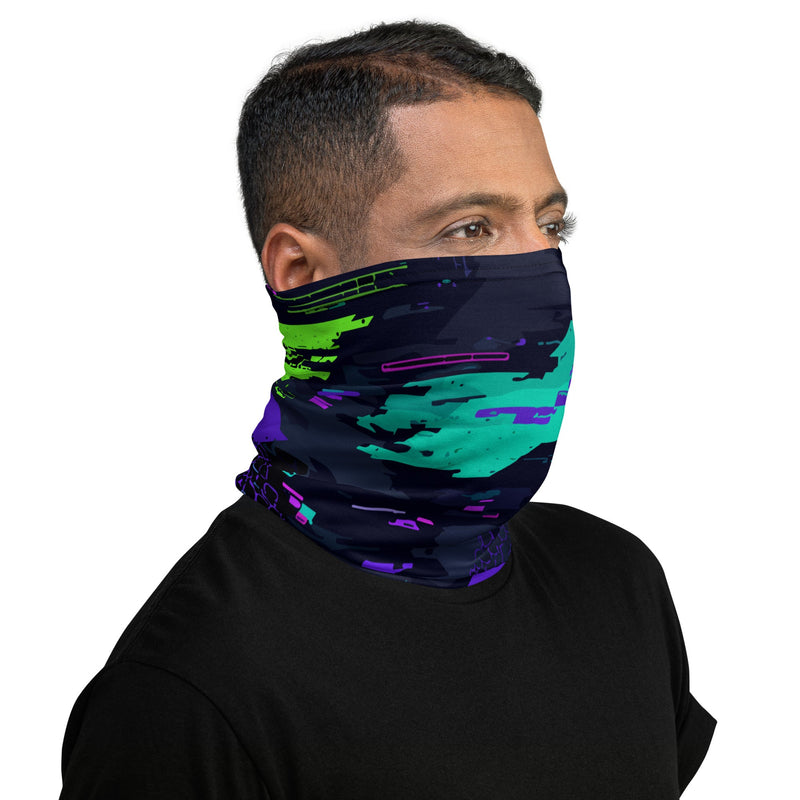Cyberveil Iridescent Glitch CAMO Neck Gaiter - Head