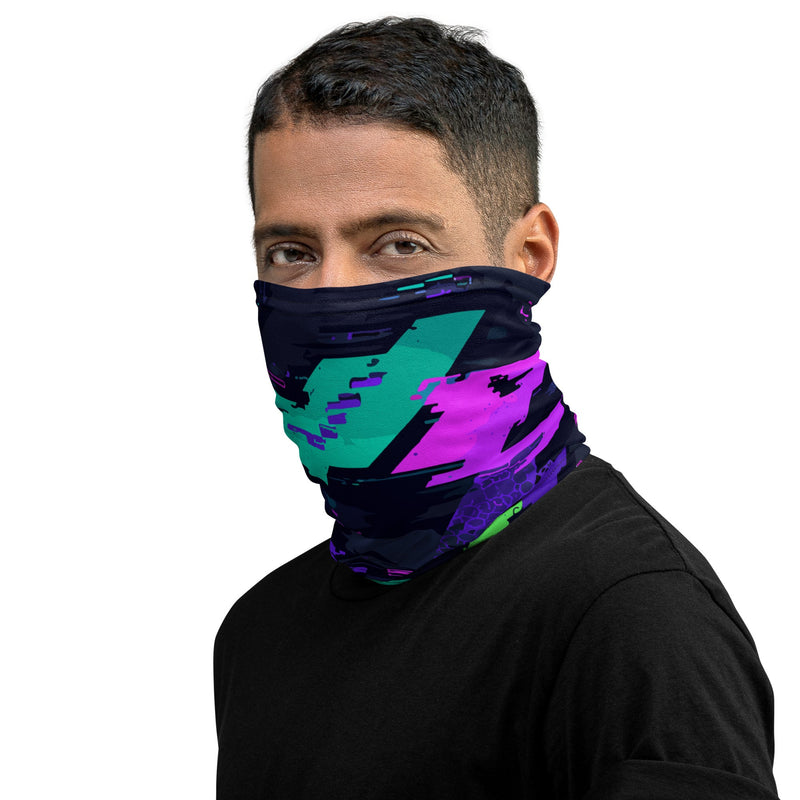 Cyberveil Iridescent Glitch CAMO Neck Gaiter - Head