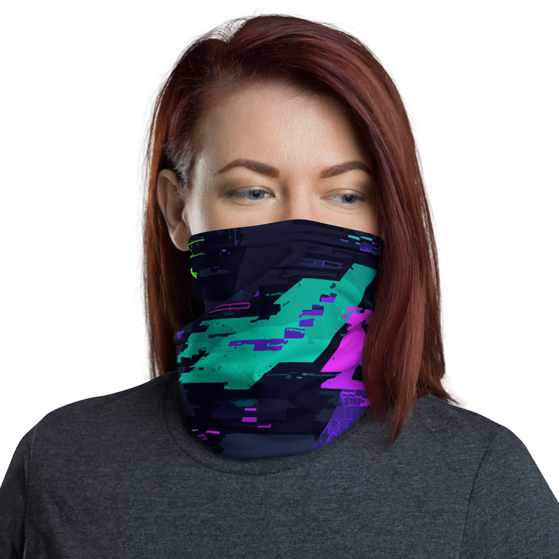 Cyberveil Iridescent Glitch CAMO Neck Gaiter - Head