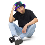 Cyberveil Iridescent Glitch CAMO Reversible Bucket Hat - Head