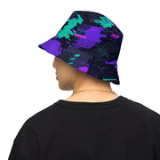 Cyberveil Iridescent Glitch CAMO Reversible Bucket Hat - S/M - Head