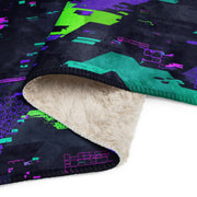 Cyberveil Iridescent Glitch CAMO Sherpa Blanket