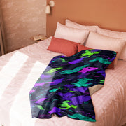 Cyberveil Iridescent Glitch CAMO Sherpa Blanket