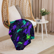 Cyberveil Iridescent Glitch CAMO Sherpa Blanket