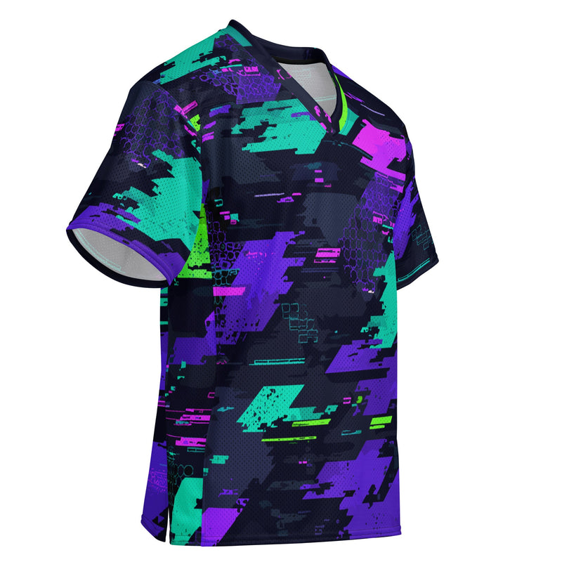 Cyberveil Iridescent Glitch CAMO Unisex American Football Jersey