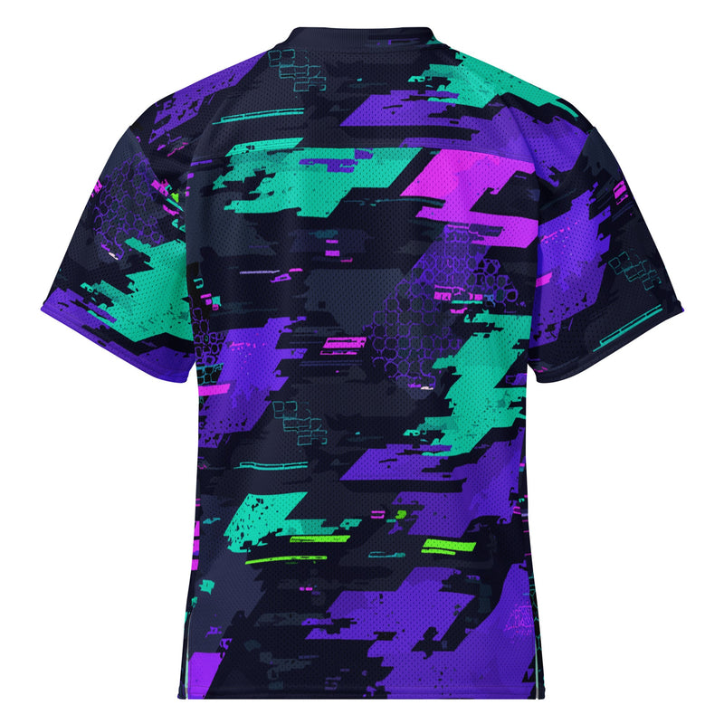 Cyberveil Iridescent Glitch CAMO Unisex American Football Jersey