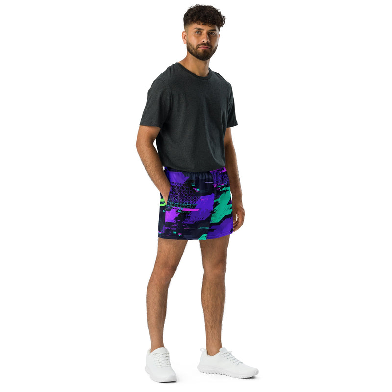 Cyberveil Iridescent Glitch CAMO Unisex Athletic Shorts