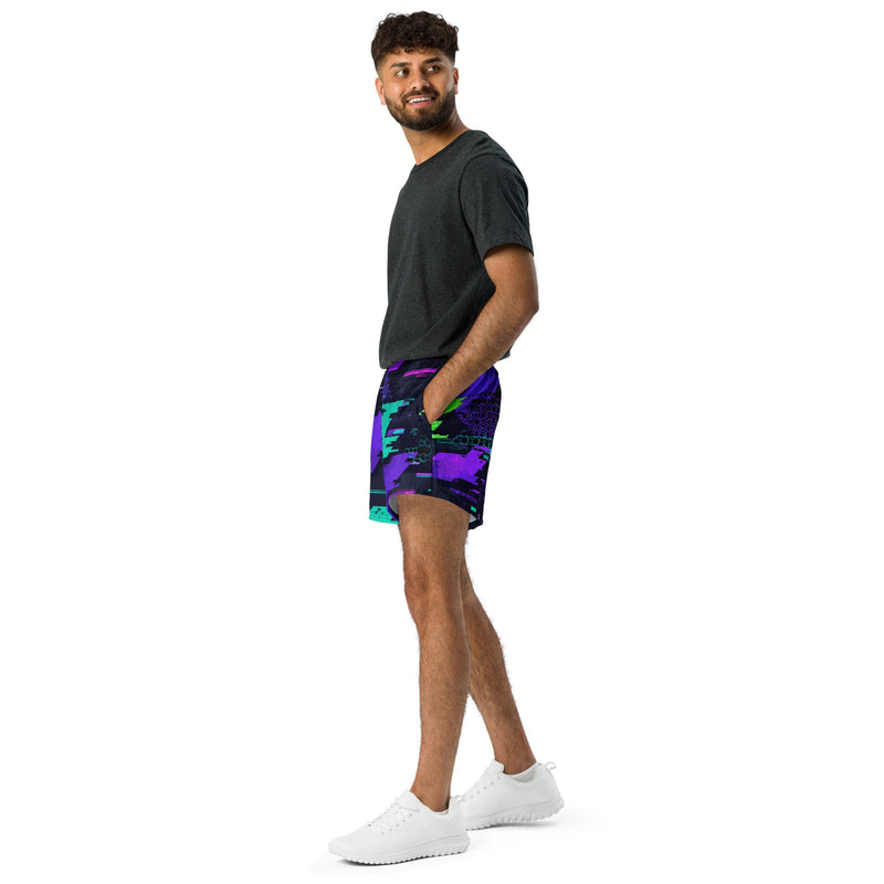 Cyberveil Iridescent Glitch CAMO Unisex Athletic Shorts