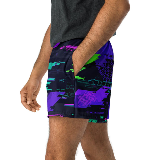 Cyberveil Iridescent Glitch CAMO Unisex Athletic Shorts - XS
