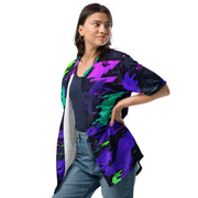 Cyberveil Iridescent Glitch CAMO Unisex Baseball Jersey