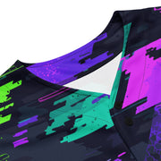 Cyberveil Iridescent Glitch CAMO Unisex Baseball Jersey