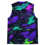 Cyberveil Iridescent Glitch CAMO Unisex Basketball Jersey