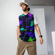 Cyberveil Iridescent Glitch CAMO Unisex Basketball Jersey - 2XS