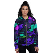 Cyberveil Iridescent Glitch CAMO Unisex Bomber Jacket