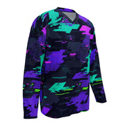 Cyberveil Iridescent Glitch CAMO Unisex Hockey Fan Jersey