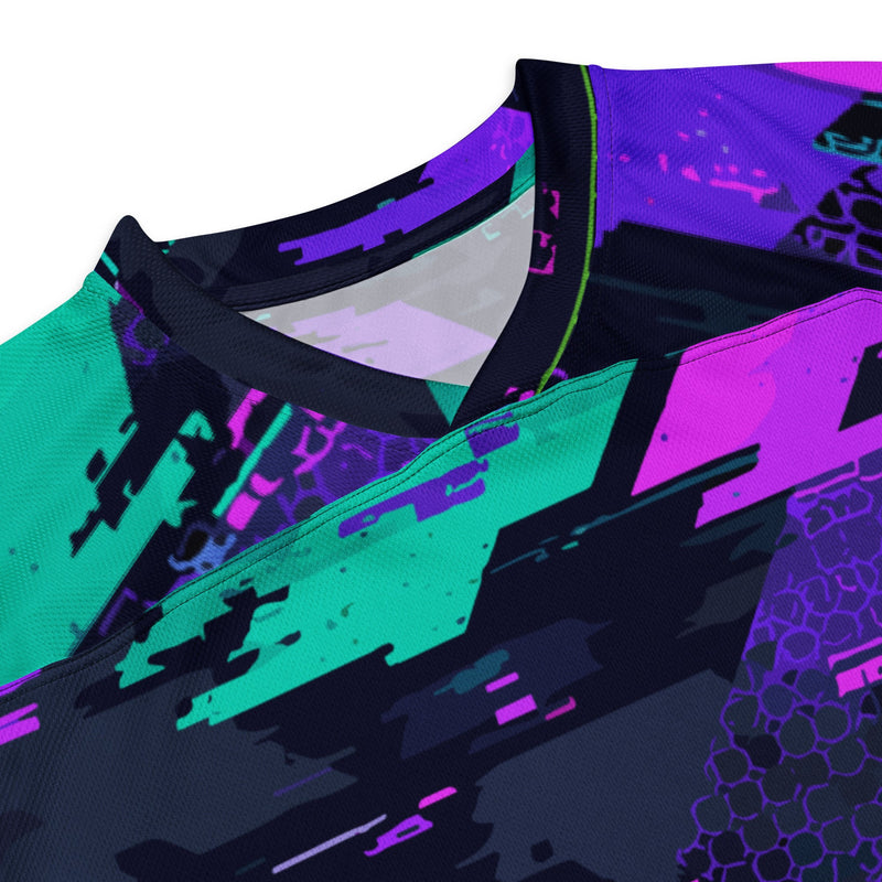 Cyberveil Iridescent Glitch CAMO Unisex Hockey Fan Jersey