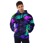 Cyberveil Iridescent Glitch CAMO Unisex Hoodie - 2XS