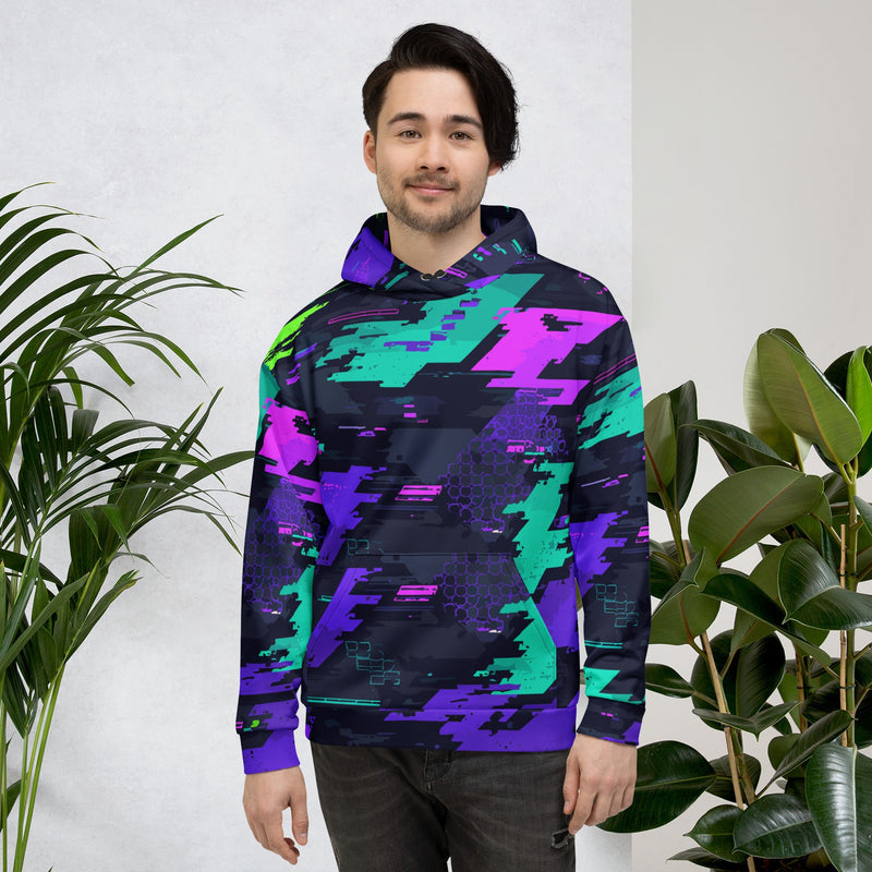 Cyberveil Iridescent Glitch CAMO Unisex Hoodie