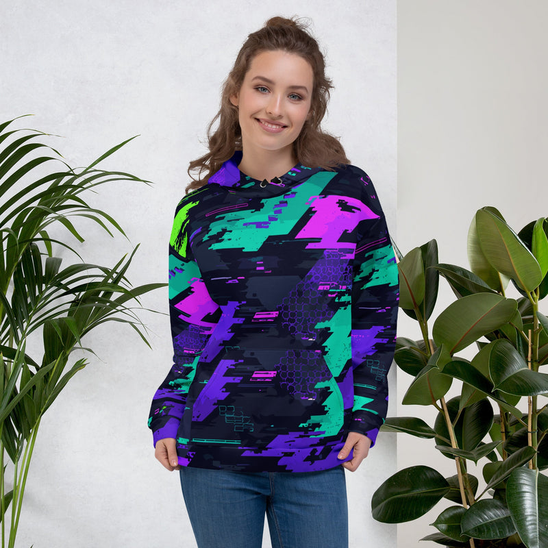 Cyberveil Iridescent Glitch CAMO Unisex Hoodie