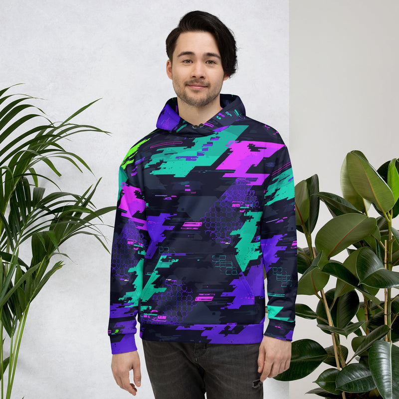 Cyberveil Iridescent Glitch CAMO Unisex Hoodie