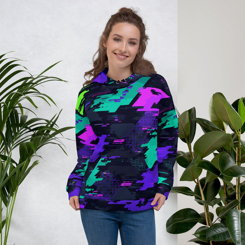 Cyberveil Iridescent Glitch CAMO Unisex Hoodie