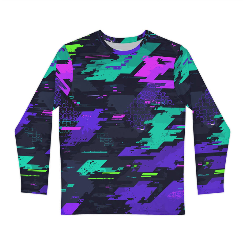 Cyberveil Iridescent Glitch CAMO Unisex Long-Sleeve Shirt - XS