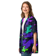 Cyberveil Iridescent Glitch CAMO Unisex Short-Sleeve Button Shirt - Button-Up